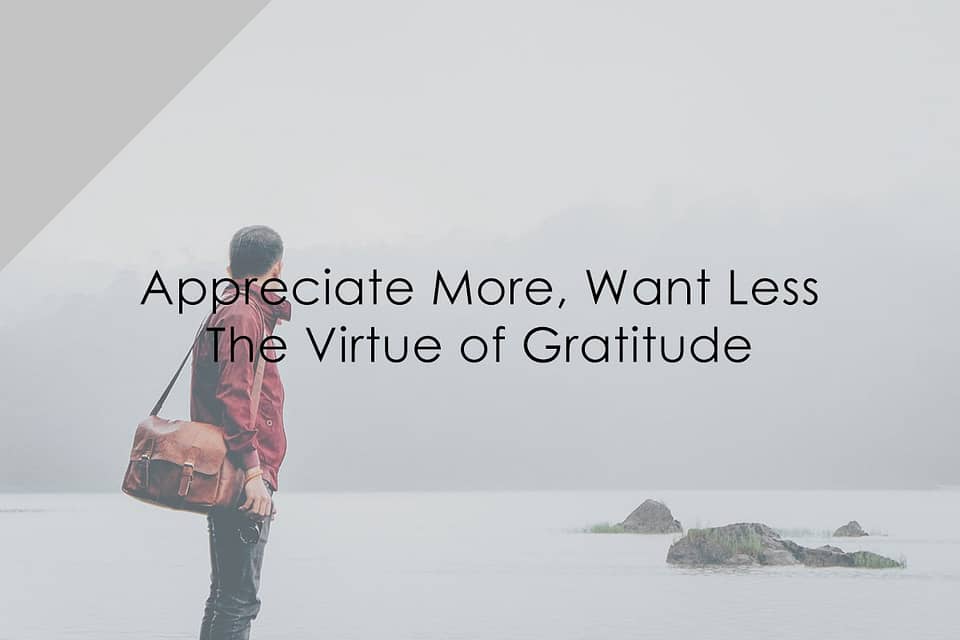 Appreciate More, Want Less | The Virtue of Gratitude