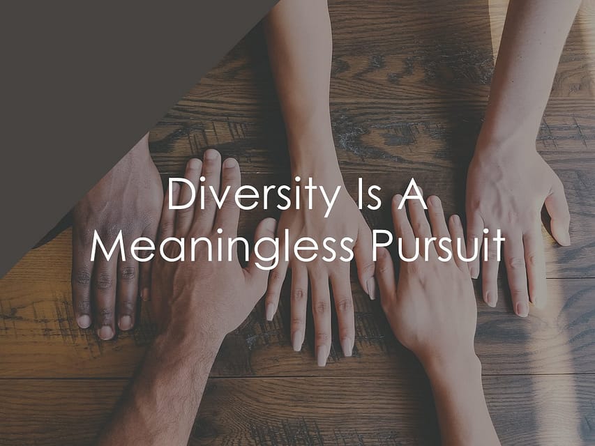 Diversity Is A Meaningless Pursuit