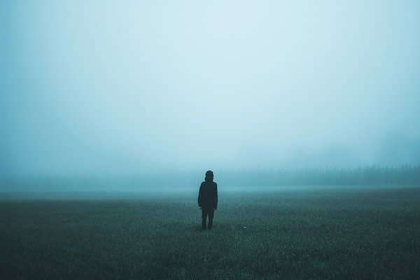 fog | person wandering fog