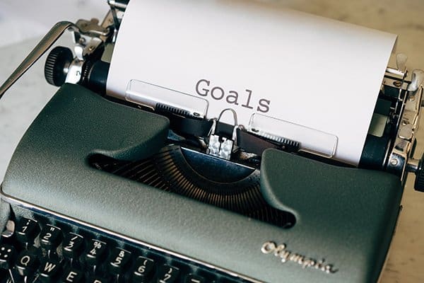 goals | typewriter - goals paper