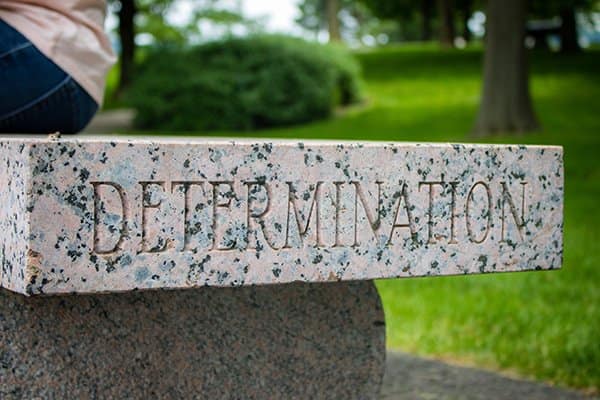 persistence | stone block says determination